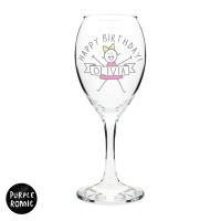 Personalised Purple Ronnie Celebration Wine Glass Extra Image 1 Preview